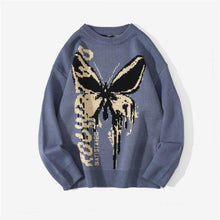 Load image into Gallery viewer, Hip Hop Knitwear Mens Sweaters 2020 Harajuku Fashion Butterfly Male Loose Tops Casual Streetwear Pullover Sweaters