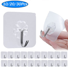Load image into Gallery viewer, Transparent Hooks for Bathroom Self Adhesive Door Wall Hook Hanger Suction for Kitchen Storage Garlands Towel Hanging Hooks