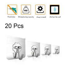 Load image into Gallery viewer, 20/10 Pcs Hooks Transparent Strong Self Adhesive Door Wall Hangers Hooks Suction Heavy Load Rack Cup Sucker for Kitchen Bathroom