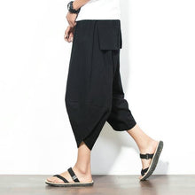 Load image into Gallery viewer, Dropshipping Summer Cotton Harem Pants Men Casual Hip Hop Trousers Cross Bloomers Calf-Length Pants Joggers Streetwear