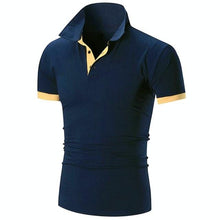 Load image into Gallery viewer, Covrlge Polo Shirt Men Summer Stritching Men's Shorts Sleeve Polo Business Clothes Luxury Men Tee Shirt Brand Polos MTP129