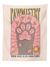 Load image into Gallery viewer, Cat Paws Tapestry Witchcraft Tarot Tapestry Bohemian Style Decoration Home Decoration Hippie Mattress Girls Dorm Room Decor