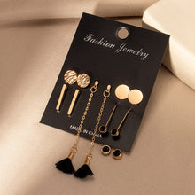 Load image into Gallery viewer, Women's Earrings Set Retro Korean Geometric Stud Earrings for Women Korean Gold Small Metal Pearl Earring 2021 Trend Jewelry