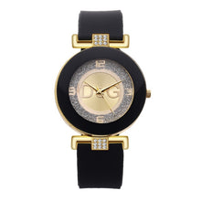 Load image into Gallery viewer, Simple black white quartz watches women minimalist design silicone strap wristwatch big dial women's fashion creative watch