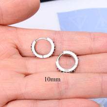 Load image into Gallery viewer, 2 Pcs Rainbow Little Huggies Hoop Earrings Girl Tiny Rings Cartilage Small Helix Piercing Conch Earlobe Tragus Circle Men Hoops