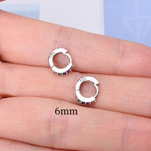 Load image into Gallery viewer, 2 Pcs Rainbow Little Huggies Hoop Earrings Girl Tiny Rings Cartilage Small Helix Piercing Conch Earlobe Tragus Circle Men Hoops