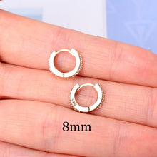 Load image into Gallery viewer, 2 Pcs Rainbow Little Huggies Hoop Earrings Girl Tiny Rings Cartilage Small Helix Piercing Conch Earlobe Tragus Circle Men Hoops