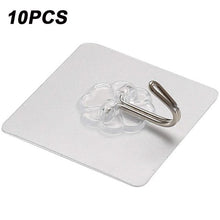 Load image into Gallery viewer, Transparent Hooks for Bathroom Self Adhesive Door Wall Hook Hanger Suction for Kitchen Storage Garlands Towel Hanging Hooks