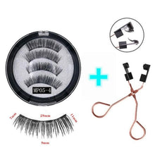 Load image into Gallery viewer, 3D magnetic eyelashes With 3/4 Magnets handmade makeup Mink eyelashes extended false eyelashes Reusable false eyelashes Dropship