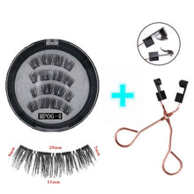 Load image into Gallery viewer, 3D magnetic eyelashes With 3/4 Magnets handmade makeup Mink eyelashes extended false eyelashes Reusable false eyelashes Dropship