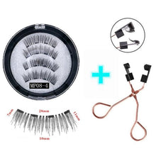 Load image into Gallery viewer, 3D magnetic eyelashes With 3/4 Magnets handmade makeup Mink eyelashes extended false eyelashes Reusable false eyelashes Dropship