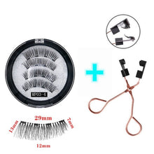 Load image into Gallery viewer, 3D magnetic eyelashes With 3/4 Magnets handmade makeup Mink eyelashes extended false eyelashes Reusable false eyelashes Dropship
