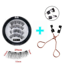 Load image into Gallery viewer, 3D magnetic eyelashes With 3/4 Magnets handmade makeup Mink eyelashes extended false eyelashes Reusable false eyelashes Dropship