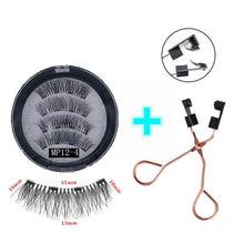 Load image into Gallery viewer, 3D magnetic eyelashes With 3/4 Magnets handmade makeup Mink eyelashes extended false eyelashes Reusable false eyelashes Dropship