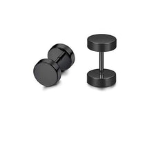 Load image into Gallery viewer, New Popular 1Pair Stainless Steel Ear Stud/Ear Clip Dangle Earrings For Men/Women Punk Black Piercing Fake Earrings Jewelry Gift