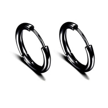 Load image into Gallery viewer, New Popular 1Pair Stainless Steel Ear Stud/Ear Clip Dangle Earrings For Men/Women Punk Black Piercing Fake Earrings Jewelry Gift