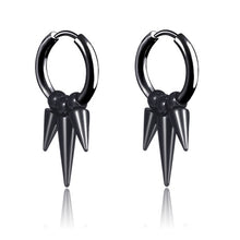 Load image into Gallery viewer, New Popular 1Pair Stainless Steel Ear Stud/Ear Clip Dangle Earrings For Men/Women Punk Black Piercing Fake Earrings Jewelry Gift