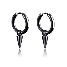 Load image into Gallery viewer, New Popular 1Pair Stainless Steel Ear Stud/Ear Clip Dangle Earrings For Men/Women Punk Black Piercing Fake Earrings Jewelry Gift