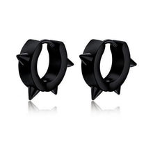 Load image into Gallery viewer, New Popular 1Pair Stainless Steel Ear Stud/Ear Clip Dangle Earrings For Men/Women Punk Black Piercing Fake Earrings Jewelry Gift
