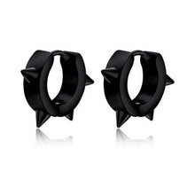 Load image into Gallery viewer, New Popular 1Pair Stainless Steel Ear Stud/Ear Clip Dangle Earrings For Men/Women Punk Black Piercing Fake Earrings Jewelry Gift