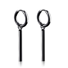 Load image into Gallery viewer, New Popular 1Pair Stainless Steel Ear Stud/Ear Clip Dangle Earrings For Men/Women Punk Black Piercing Fake Earrings Jewelry Gift