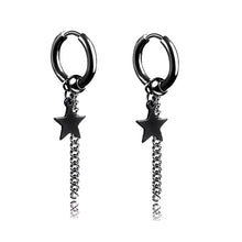 Load image into Gallery viewer, New Popular 1Pair Stainless Steel Ear Stud/Ear Clip Dangle Earrings For Men/Women Punk Black Piercing Fake Earrings Jewelry Gift