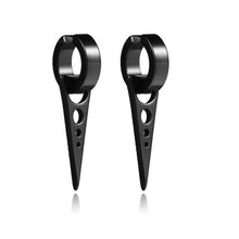 Load image into Gallery viewer, New Popular 1Pair Stainless Steel Ear Stud/Ear Clip Dangle Earrings For Men/Women Punk Black Piercing Fake Earrings Jewelry Gift