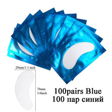 Load image into Gallery viewer, 100pairs Eyelash Extension Paper Patches Grafted Eye Stickers 7 Color Eyelash Under Eye Pads Eye Paper Patches Tips Sticker