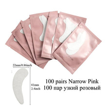Load image into Gallery viewer, 100pairs Eyelash Extension Paper Patches Grafted Eye Stickers 7 Color Eyelash Under Eye Pads Eye Paper Patches Tips Sticker