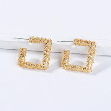 Load image into Gallery viewer, LATS Fashion Distortion Interweave Twist Metal Circle Geometric Round Hoop Earrings for Women Accessories Retro Party Jewelry