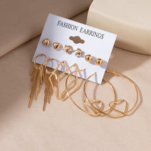 Load image into Gallery viewer, Women's Earrings Set Retro Korean Geometric Stud Earrings for Women Korean Gold Small Metal Pearl Earring 2021 Trend Jewelry