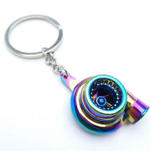 Load image into Gallery viewer, Creative gift car metal keychain turbo gear hub pendant brake disc shock absorber Pendant