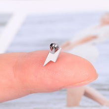 Load image into Gallery viewer, 1Pcs Stainless Steel Mini Stud Earrings Heart Star Moon Cross Butterfly Snake Helix Cartilage Tragus Lobe Ear Piercing Jewelry