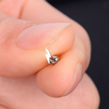 Load image into Gallery viewer, 1Pcs Stainless Steel Mini Stud Earrings Heart Star Moon Cross Butterfly Snake Helix Cartilage Tragus Lobe Ear Piercing Jewelry