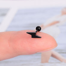 Load image into Gallery viewer, 1Pcs Stainless Steel Mini Stud Earrings Heart Star Moon Cross Butterfly Snake Helix Cartilage Tragus Lobe Ear Piercing Jewelry