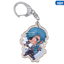 Load image into Gallery viewer, 11 Style Fashion Anime Genshin Impact Zhongli Diluc Venti Paimon Keychain Base Acrylic Stands Keyring Gift For Fans