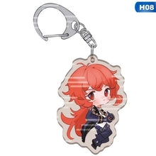 Load image into Gallery viewer, 11 Style Fashion Anime Genshin Impact Zhongli Diluc Venti Paimon Keychain Base Acrylic Stands Keyring Gift For Fans