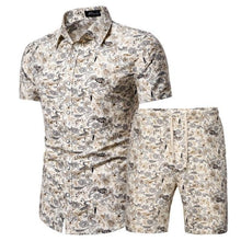 Load image into Gallery viewer, 2020 Summer New Men's Clothing Short-sleeved Printed Shirts Shorts 2 Piece Fashion Male Casual Beach Wear Clothes