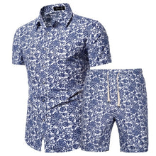 Load image into Gallery viewer, 2020 Summer New Men's Clothing Short-sleeved Printed Shirts Shorts 2 Piece Fashion Male Casual Beach Wear Clothes