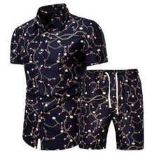 Load image into Gallery viewer, 2020 Summer New Men's Clothing Short-sleeved Printed Shirts Shorts 2 Piece Fashion Male Casual Beach Wear Clothes