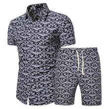 Load image into Gallery viewer, 2020 Summer New Men's Clothing Short-sleeved Printed Shirts Shorts 2 Piece Fashion Male Casual Beach Wear Clothes