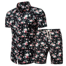 Load image into Gallery viewer, 2020 Summer New Men's Clothing Short-sleeved Printed Shirts Shorts 2 Piece Fashion Male Casual Beach Wear Clothes