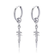 Load image into Gallery viewer, New Punk Stainless Steel Chain Hoop Earrings For Women Men 2021 Trendy Goth Pop Hip Hop Pendants Ear Jewelry Accessories Earring