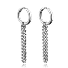 Load image into Gallery viewer, New Punk Stainless Steel Chain Hoop Earrings For Women Men 2021 Trendy Goth Pop Hip Hop Pendants Ear Jewelry Accessories Earring