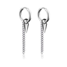 Load image into Gallery viewer, New Punk Stainless Steel Chain Hoop Earrings For Women Men 2021 Trendy Goth Pop Hip Hop Pendants Ear Jewelry Accessories Earring