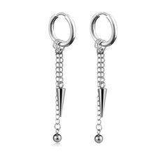 Load image into Gallery viewer, New Punk Stainless Steel Chain Hoop Earrings For Women Men 2021 Trendy Goth Pop Hip Hop Pendants Ear Jewelry Accessories Earring