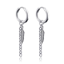 Load image into Gallery viewer, New Punk Stainless Steel Chain Hoop Earrings For Women Men 2021 Trendy Goth Pop Hip Hop Pendants Ear Jewelry Accessories Earring