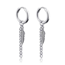 Load image into Gallery viewer, New Punk Stainless Steel Chain Hoop Earrings For Women Men 2021 Trendy Goth Pop Hip Hop Pendants Ear Jewelry Accessories Earring