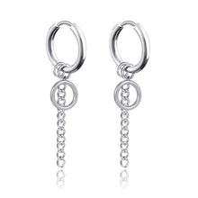 Load image into Gallery viewer, New Punk Stainless Steel Chain Hoop Earrings For Women Men 2021 Trendy Goth Pop Hip Hop Pendants Ear Jewelry Accessories Earring