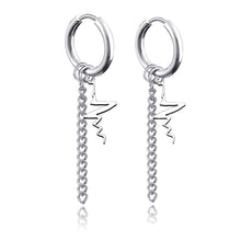 Load image into Gallery viewer, New Punk Stainless Steel Chain Hoop Earrings For Women Men 2021 Trendy Goth Pop Hip Hop Pendants Ear Jewelry Accessories Earring